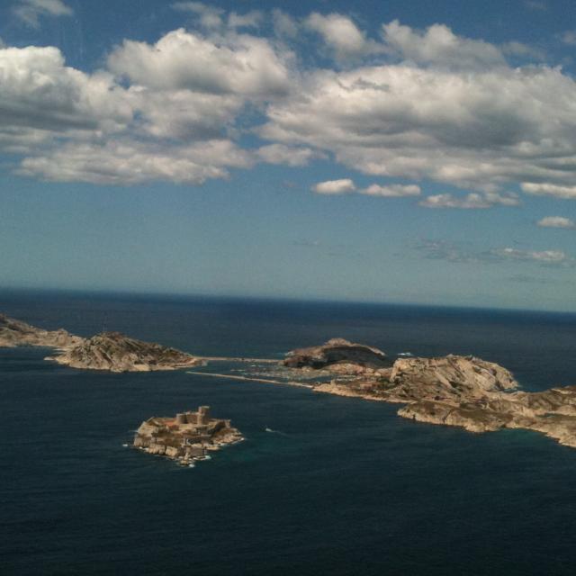 Archipel du frioul et île du chateau d'If, vue aérienne