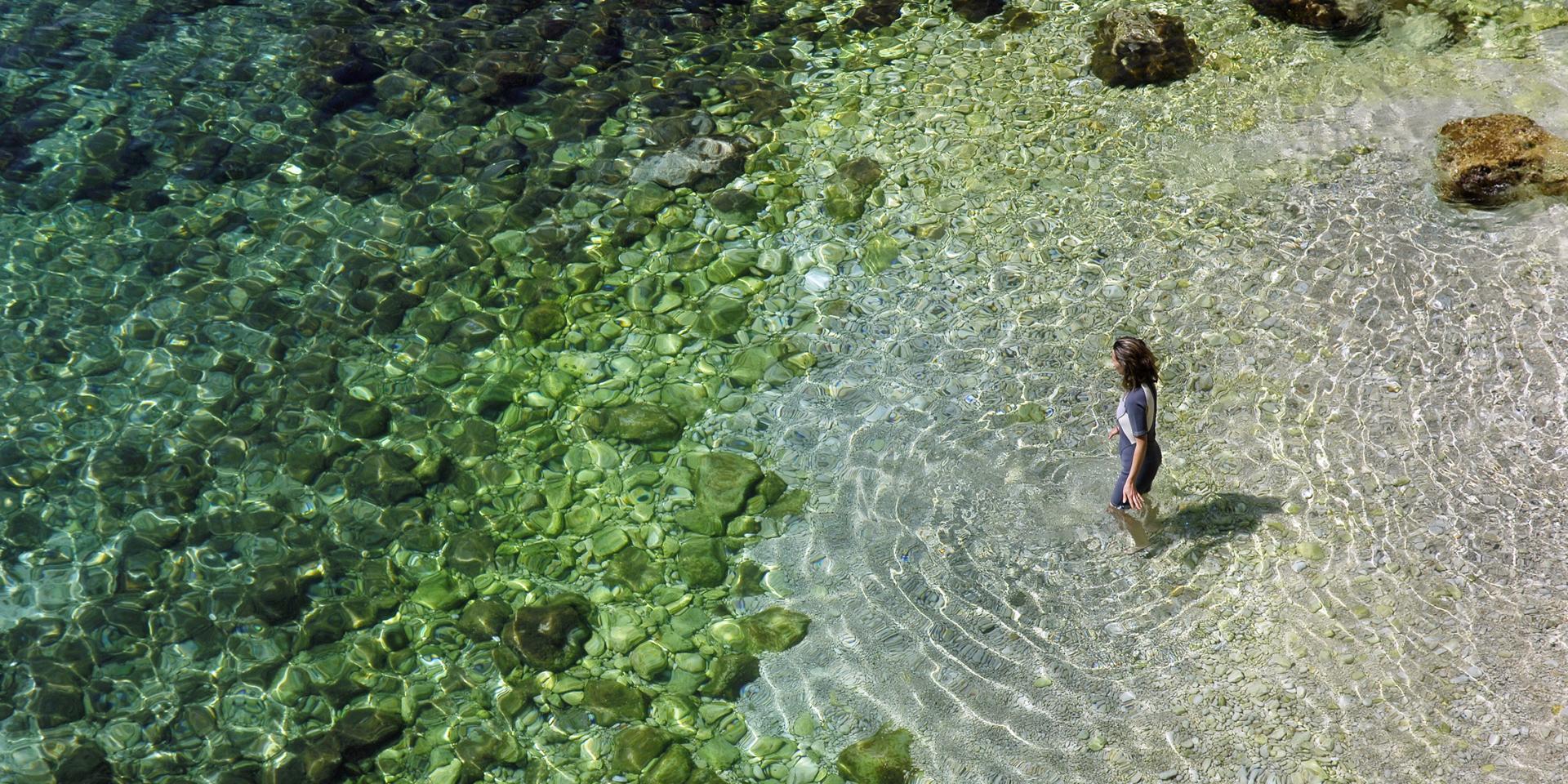Baignade dans l'eau turquoise des Calanques de Marseille