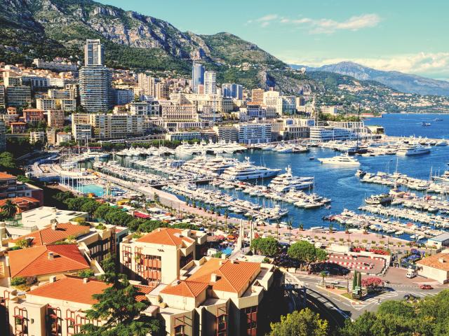 Baie de Monaco depuis les hauteurs