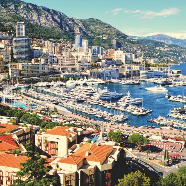 Baie de Monaco depuis les hauteurs