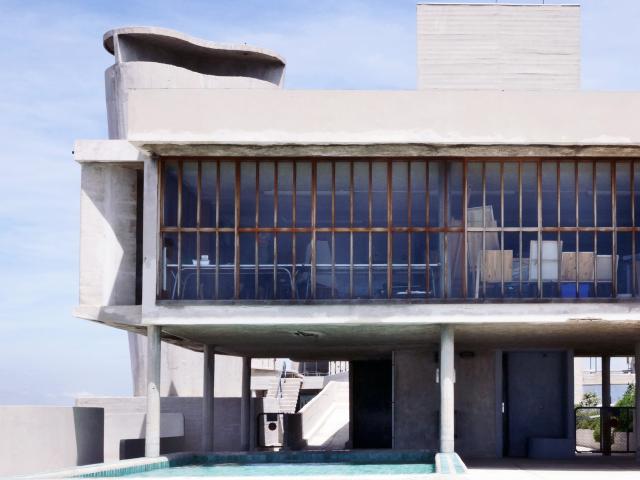 Immeuble Le Corbusier Marseille, toit terrasse et piscine