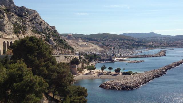 Vue générale du quartier de l'Estaque à Marseille