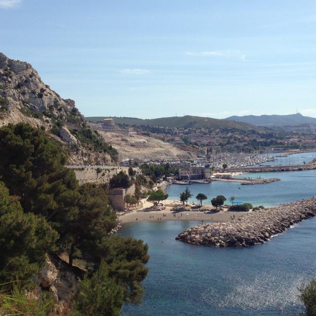 Vue générale du quartier de l'Estaque à Marseille