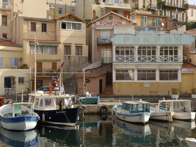 Vallon des Auffes à Marseille, Restaurant Chez Fonfon