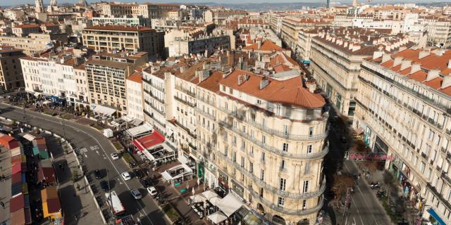 Rue de la République et Vieux-Port Marseille vu du haut de la Grande Roue