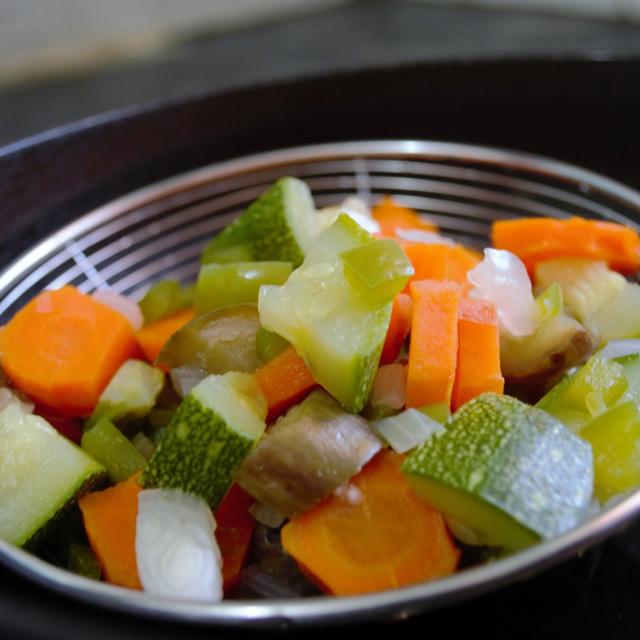 préparation de l'aïoli, légumes