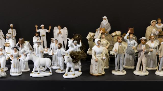 groupe de santons de couleur Blanche de la marque Arterra