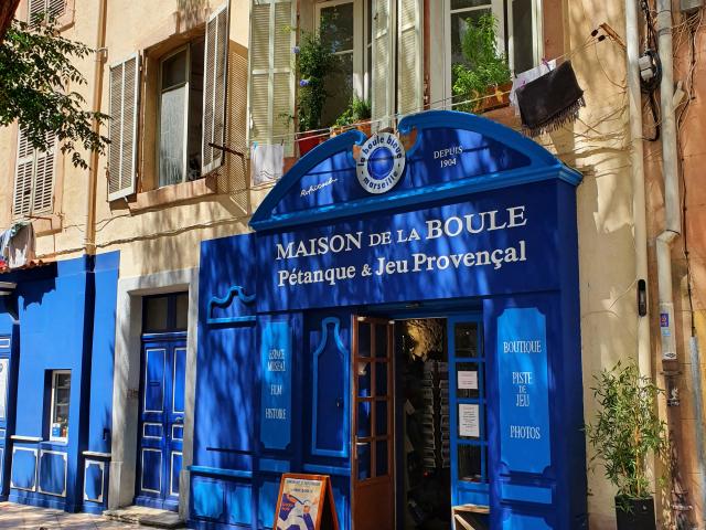 La maison de la pétanque, dans le quartier du Panier