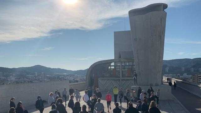 Gym Suedoise sur le toit de l'immeuble Le Corbusier