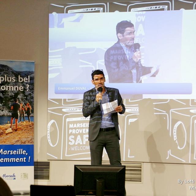 Discours de Emmanuel Duval Atout France lors d'une réunion à Marseille au WTCMP le 12 octobre 2020