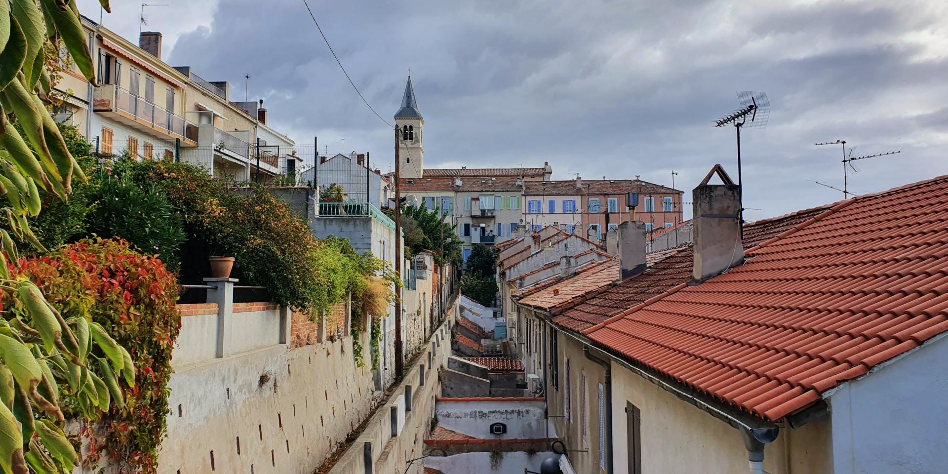 Habitations et maison dans le village de l'Estaque