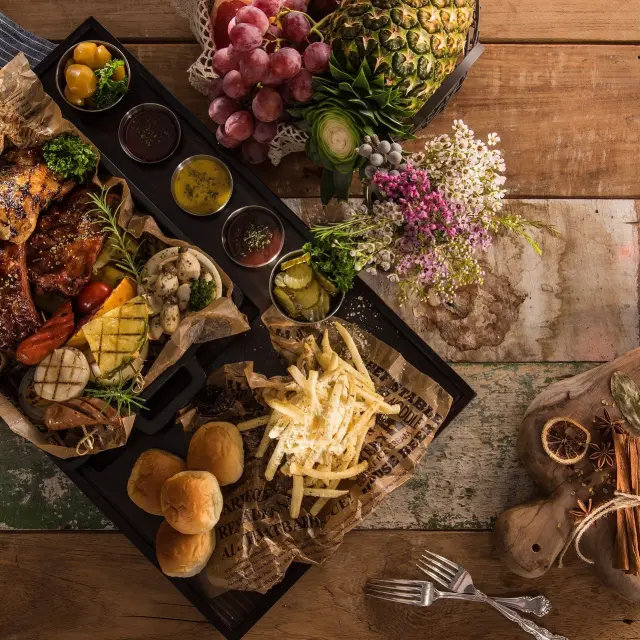 Meal tray on a table