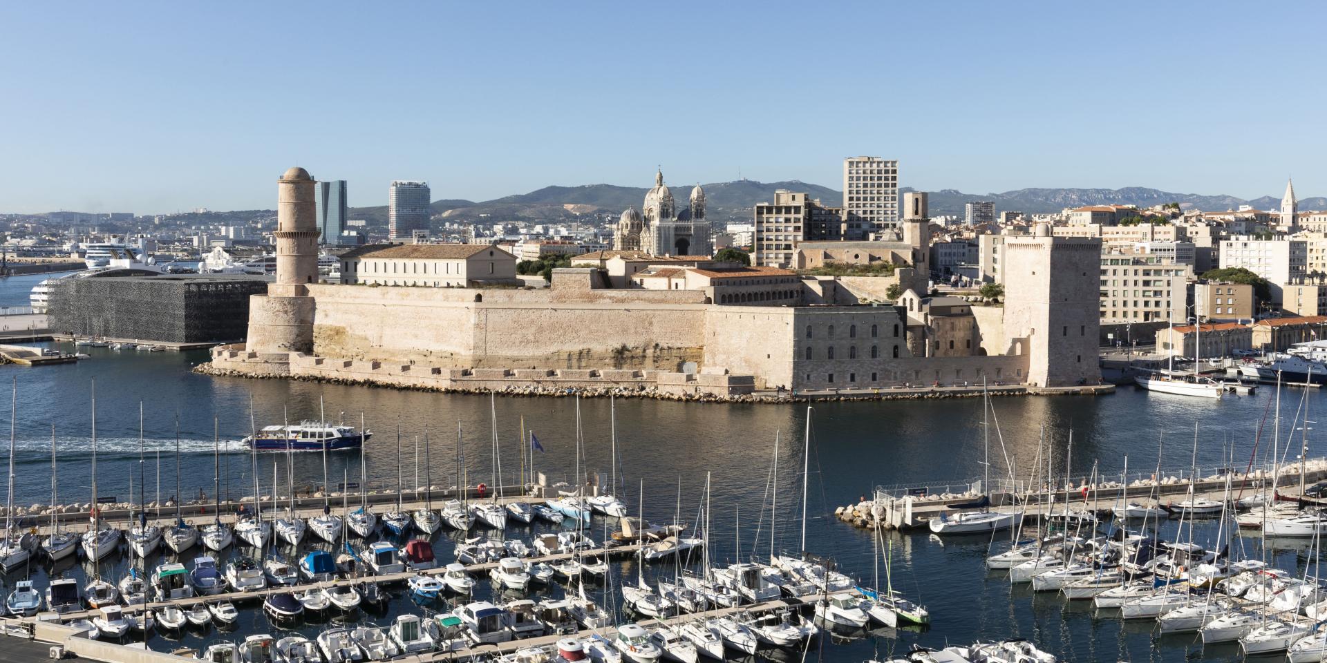 Affiche de collection - Marseille, le Port et la Bonne mère - Provence