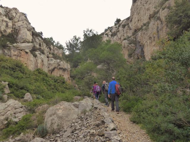 Marcheurs dans le parc national des calanques