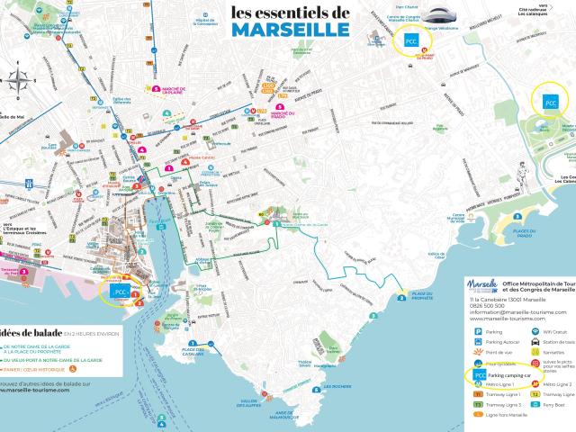 Plan Les Essentiels De Marseille Stationnements Camping Car