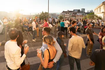 Terraza del café de la abadía de San Víctor