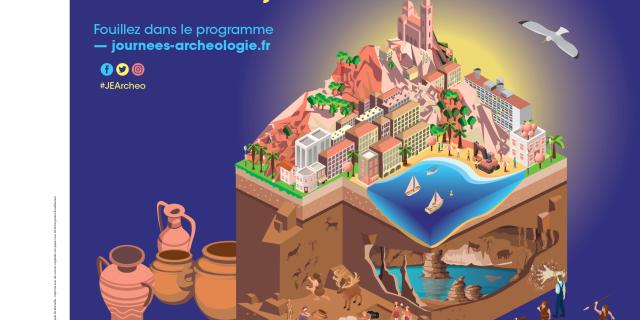 Affiche Journées Européennes De L'archéologie à Marseille 2022