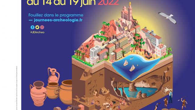 Affiche Journées Européennes De L'archéologie à Marseille 2022