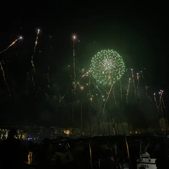 Fireworks in the old port