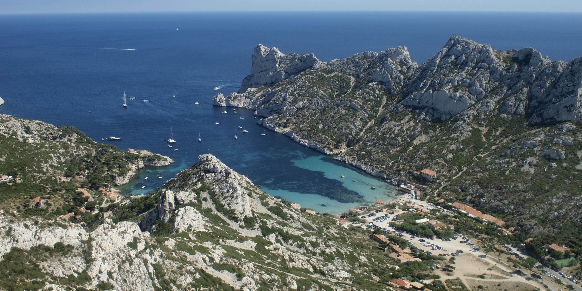 Calanque de Sormiou vue d'en haut