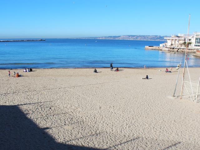 Plage des Catalans en hiver