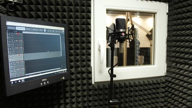 photo d'un studio d'enregistrement micro