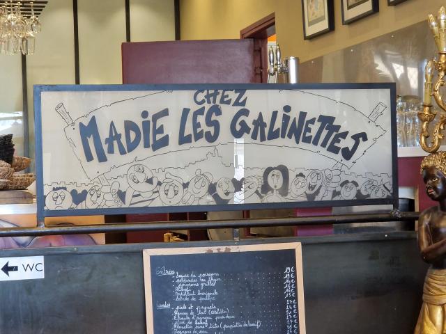 Madie les Galinettes menu