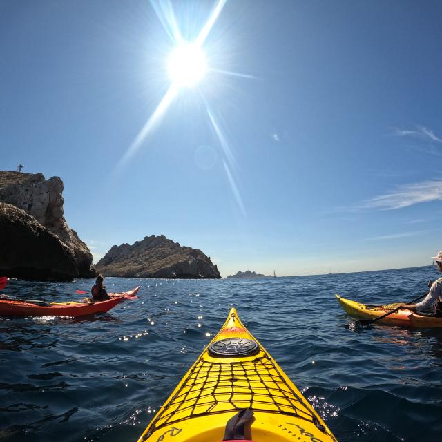 Kayak de mer île Maïre à Marseille
