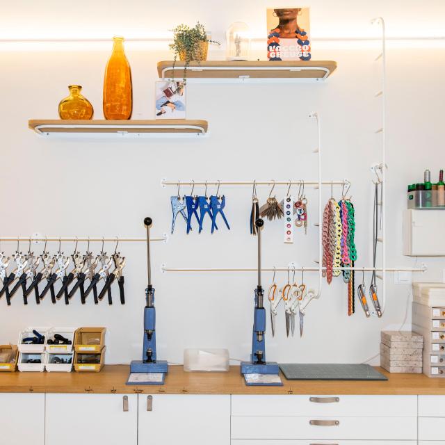 Atelier Pigeon coq Fabrication Maroquinerie