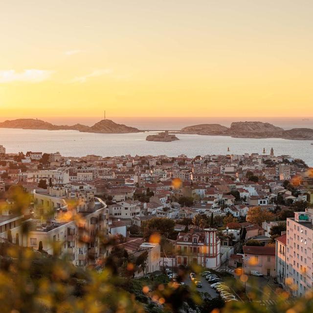 Coucher de soleil depuis notre dame de la garde