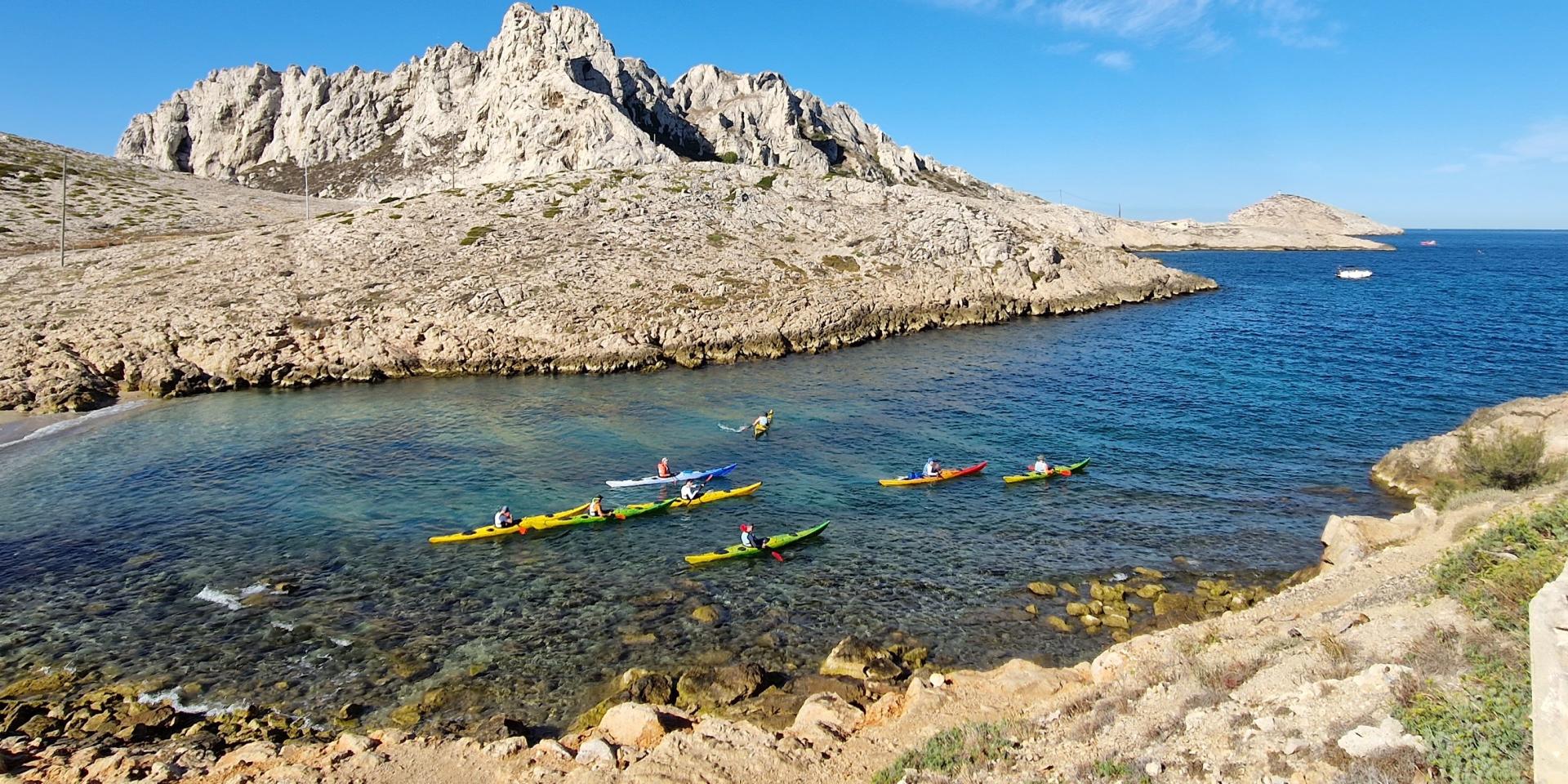 Kayak de mer aux Goudes à Marseille