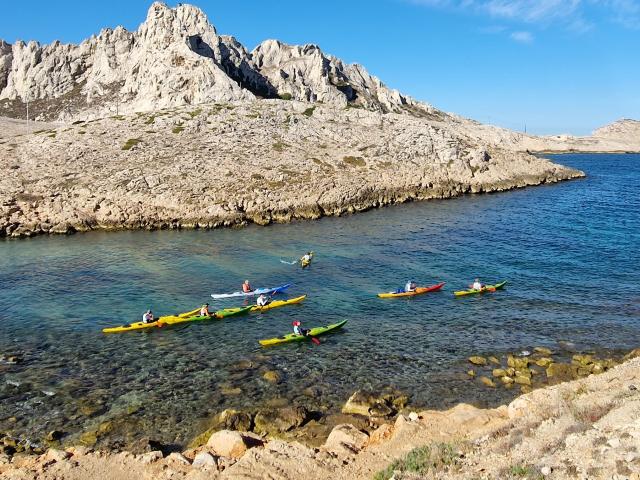 Kayak de mer aux Goudes à Marseille