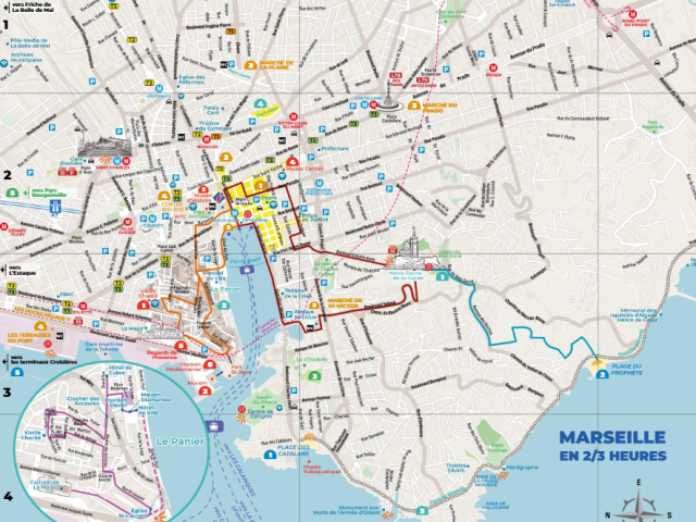 plan des Essentiels de Marseille en quelques heures